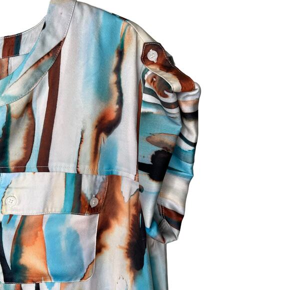 Lysse Sand Castle Pull On Shirt Tops Hangout Shores Size Medium - Picture 3 of 7